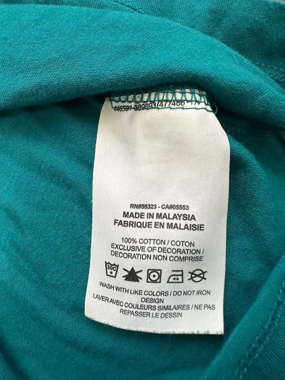 Nike Sportswear Club T-Shirt Teal Medium Embroidered The Nike Tee - Picture 6 of 8